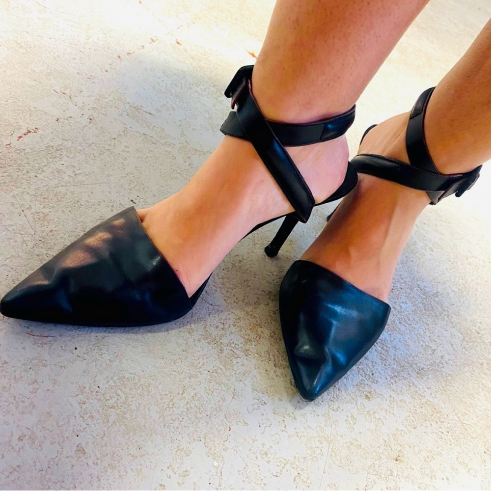 Alexander Wang Black Ankle Wrap Heels Size 41